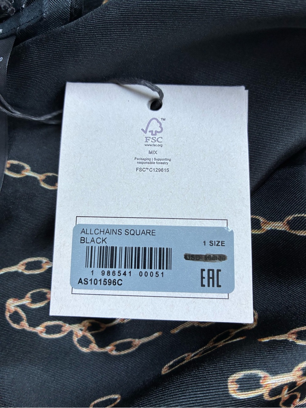All Saints All Chains silk square scarf - Picture 8 of 8